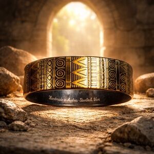 Vintage handmade Austrian SteinBock Wien bangle! Signed!